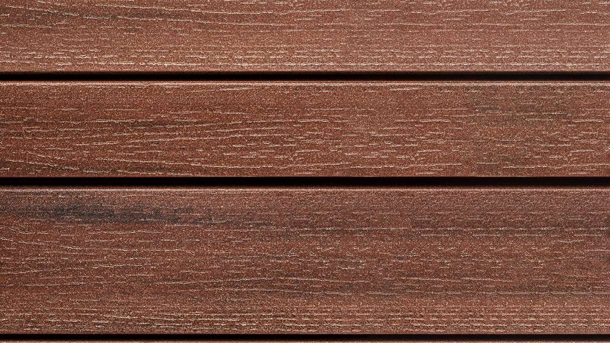 planeo Fassado - WPC rhombus strip facade cladding chestnut brown