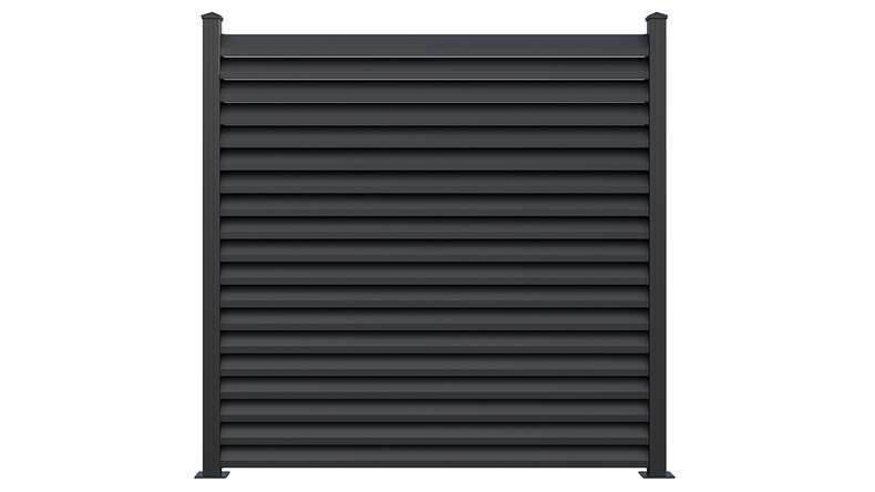 planeo Gardence Metallic Rhombus - Aluminium Garden Fence Square Anthracite | DB703