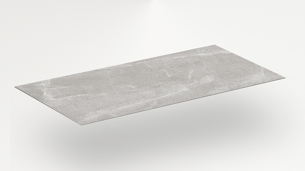 planeo SPC wall cladding – CeraRock Tile Light Grey Marble XL 280 x 117.5 cm