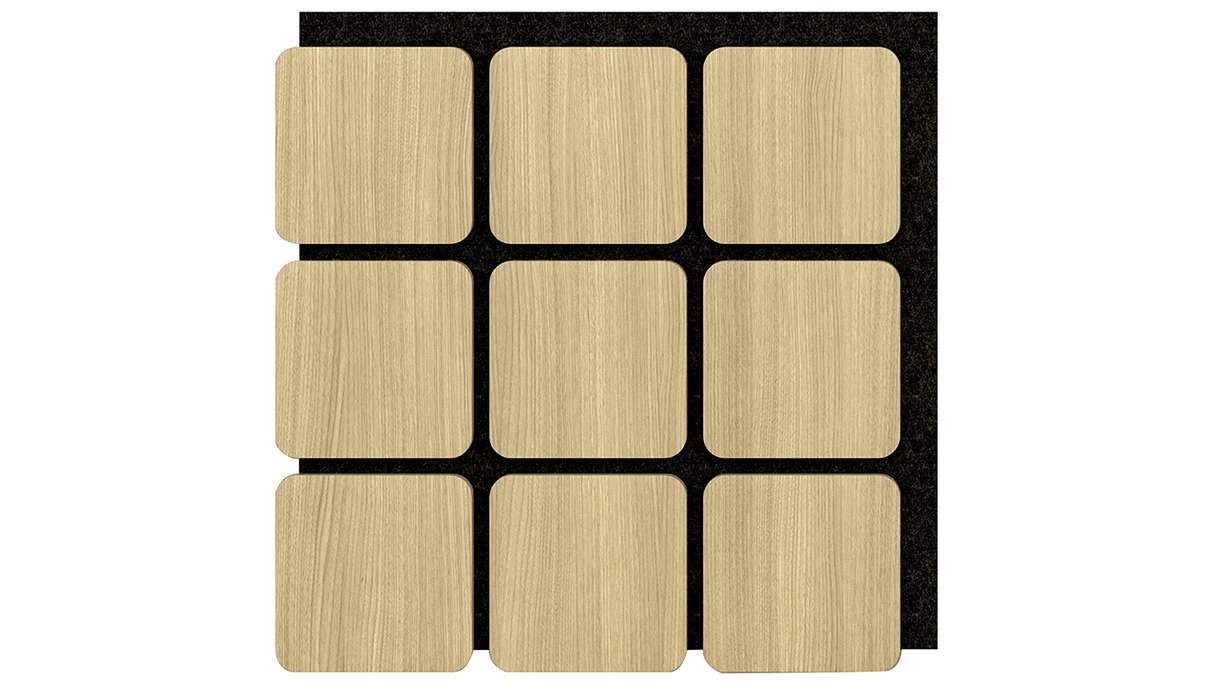 Skaben acoustic panels SilentWall - square natural light oak - 60 x 58.5 cm