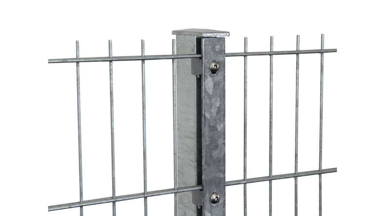 Fence post type FB Hot-dip galvanised for double-rod fence