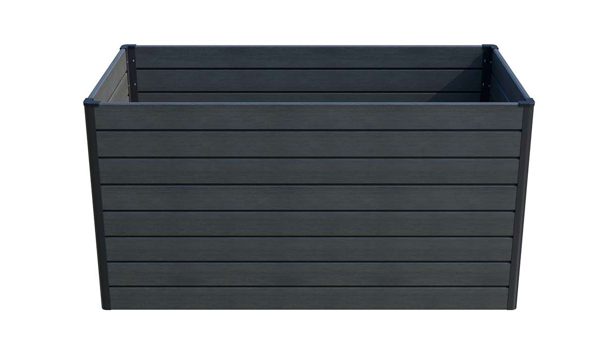 planeo BPC-Rhombus raised bed rectangle - stone grey co-ex. 150 x 70 x 79 cm