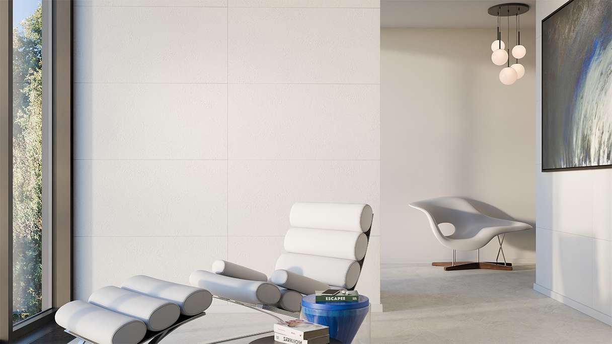 planeo wall cladding SPC - CeraRock Tile Concrete White 120 x 60 cm