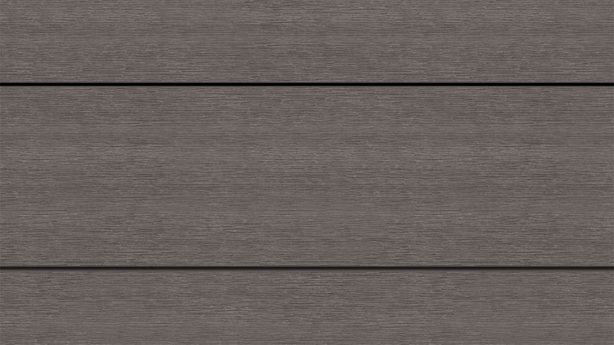 planeo WOODLine Nature - WPC CoEx coated decking board hollow chamber - dark grey 3m textured/smooth brushed