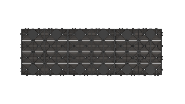 planeo WPC-CoEx decking tile, dark grey, 90 x 30 cm