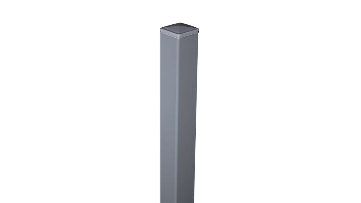 planeo Viento - aluminium goal post specially reinforced for setting in concrete silver grey 240cm incl. cap