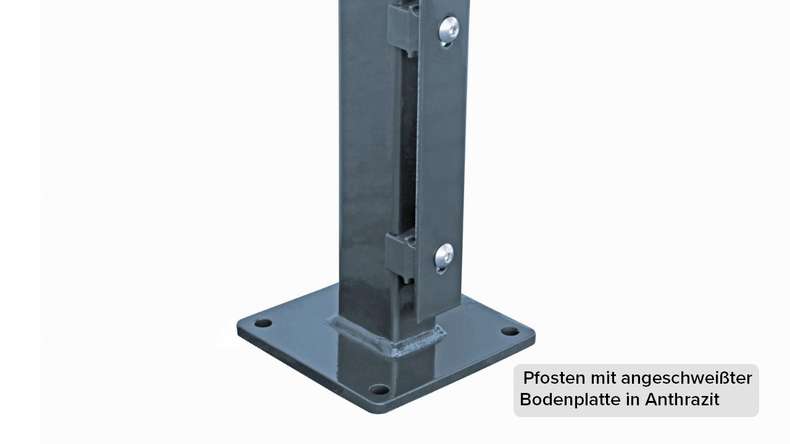 Corner post type FB Hot-dip galvanised for double bar fence