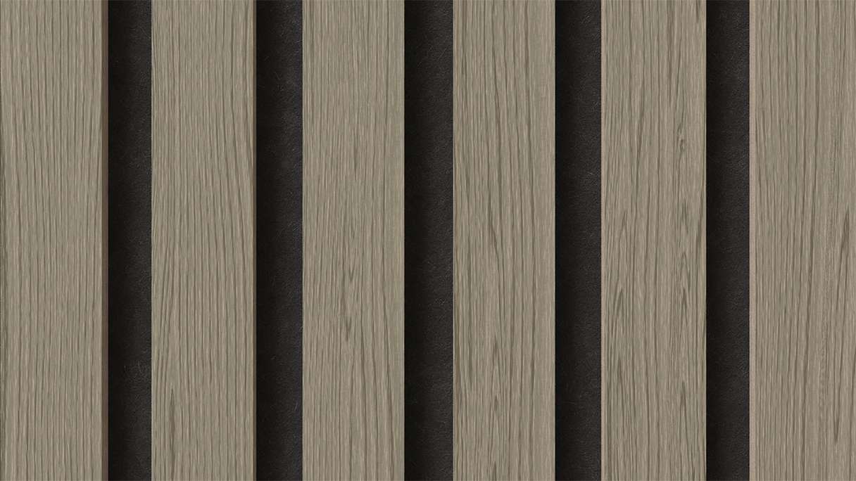 planeo acoustic panels - grey oak 2480 x 600 x 21.5 mm | fire-retardant