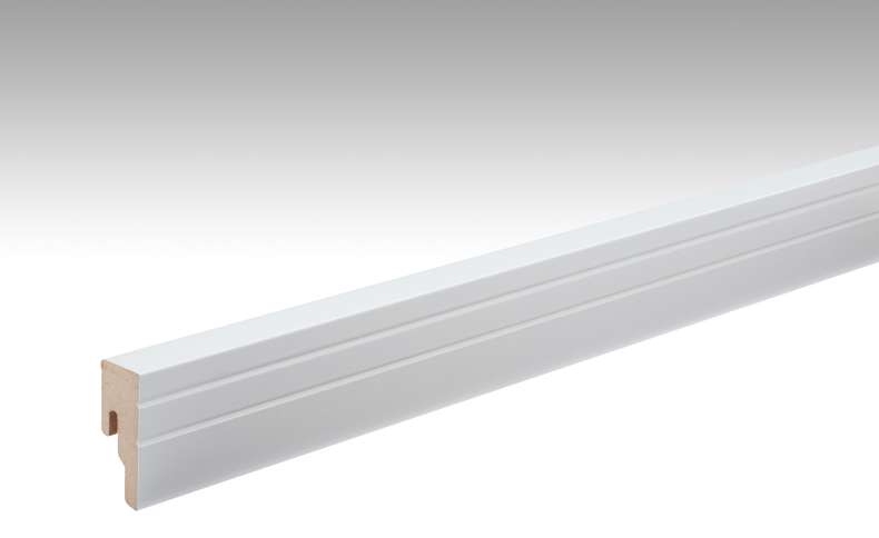 MEISTER skirting boards Uni white glossy DF 324 - 2380 x 50 x 18 mm (200017-2380-00324)
