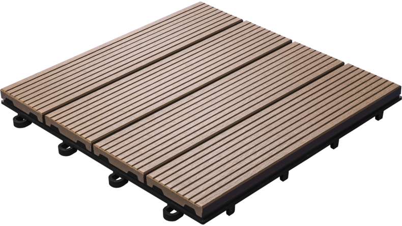 planeo WPC patio tile brown 30x30 cm - 6 pce.