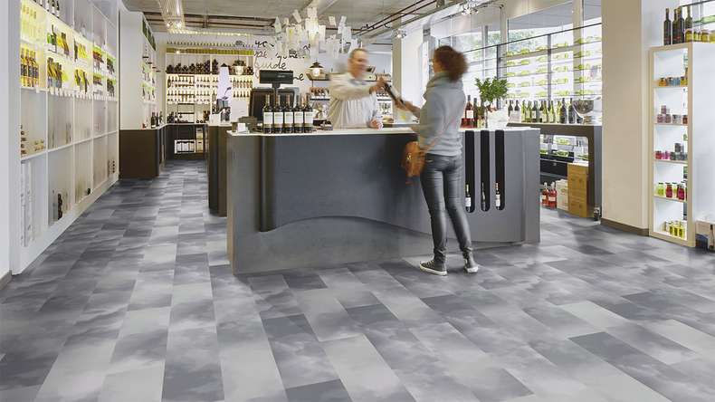 Forbo Allura Material 55 adhesive vinyl - Blue Clouds 750 x 250 mm (63849DR5)