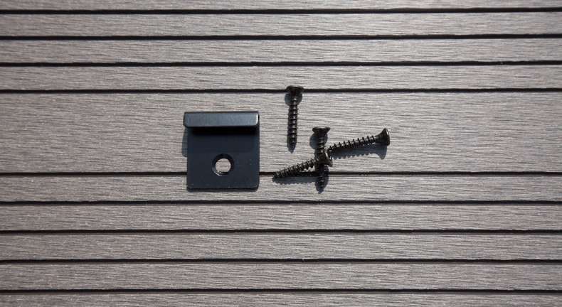 Complete set TitanWood 4m hollow core plank grooved structure Light grey 8.8m² incl. Alu-UK