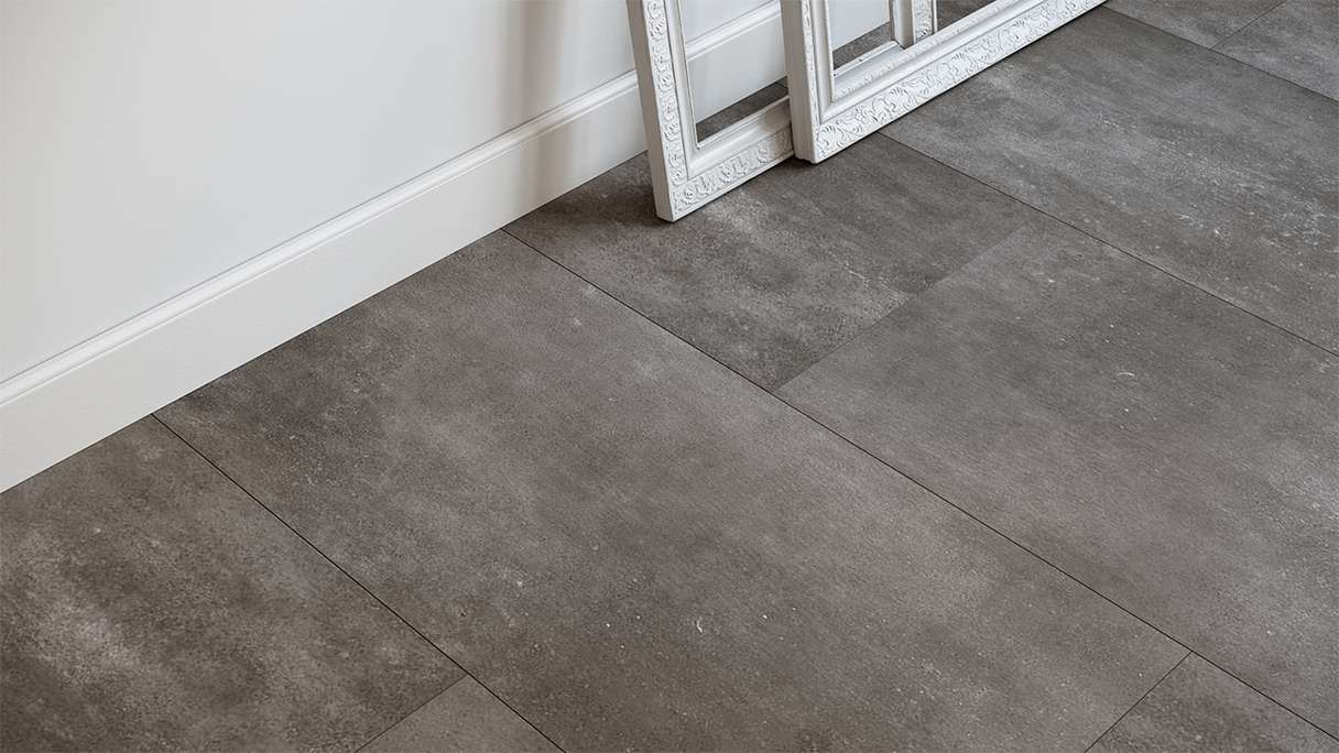 planeo Rigid click vinyl - Lunitra IXPE XL tile ultra matt | integrated footfall sound insulation (MF-1011-IXPE)