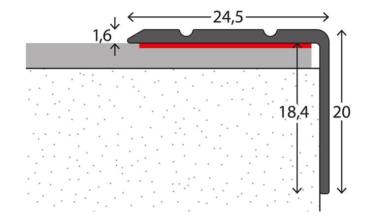 planeo angle profile 261 - 100 cm