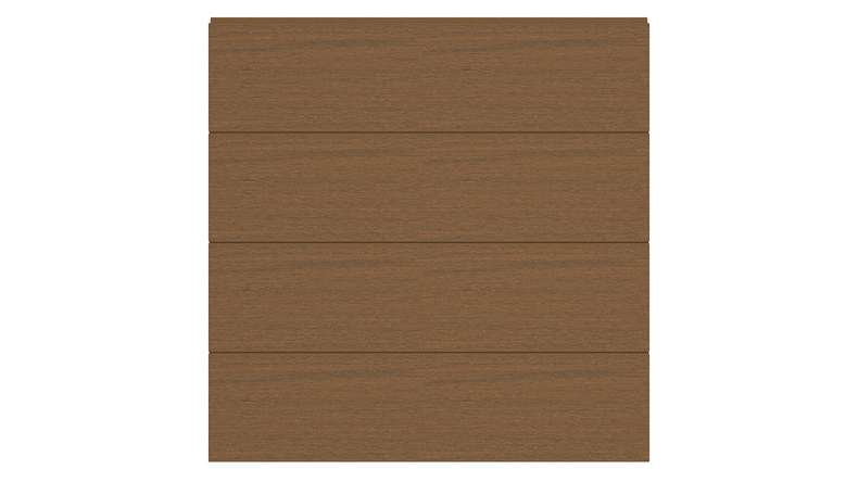 planeo INFINITY - WPC CoEx plug-in fence Burma Teak 176 x 183 cm
