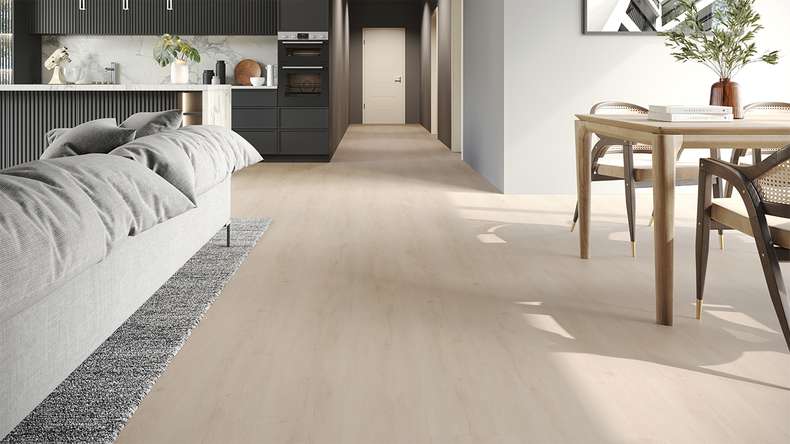 planeo Rigid Click Vinyl - GRANDline Ivory Oak | Impact sound insulation integrated (NF-GL-856-N)
