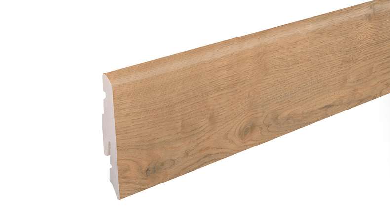 planeo skirting board SolutionX 2in1 - 2400 x 14 x 58 mm oak golden brown (SL0077)