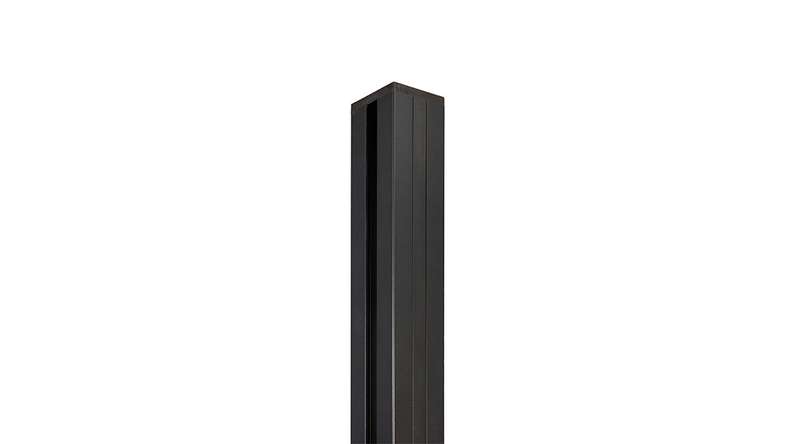 planeo Classic - Aluminium post for setting in concrete or dowelling Anthracite 7.9 x 7.9 x 240 cm incl. cap