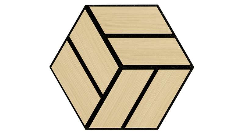 Skaben acoustic panels SilentWall - HexaUno New Light - 30 x 26 cm