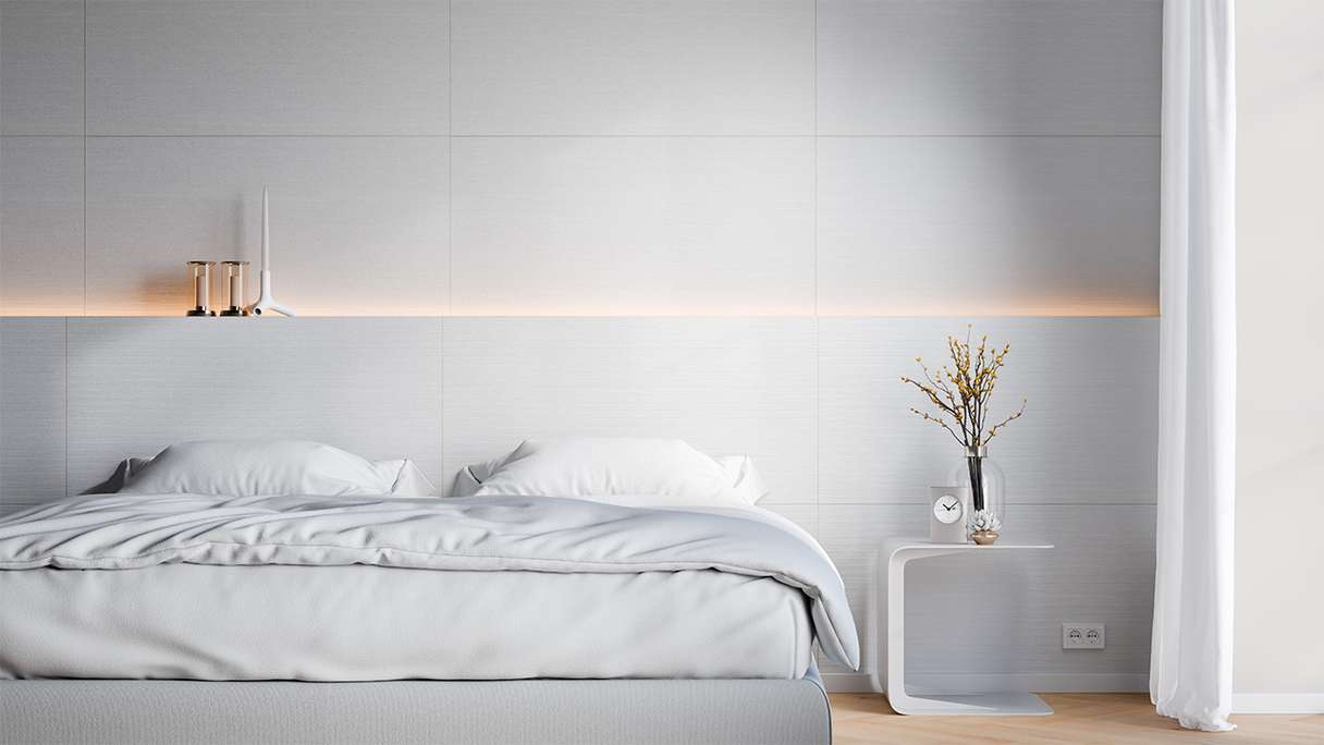 planeo wall cladding SPC - CeraRock Tile Stripes Concrete White 120 x 60 cm