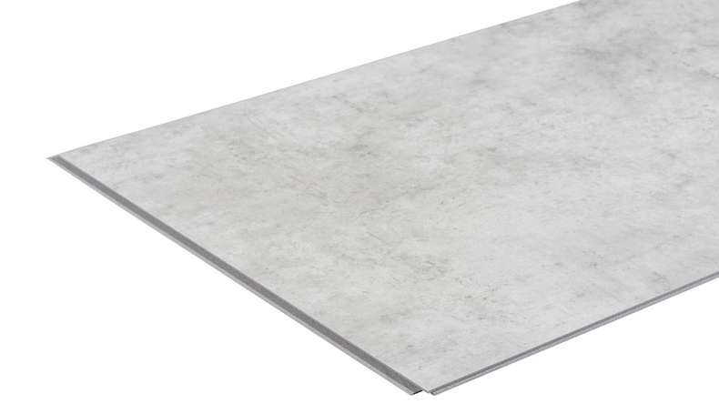 Plastic wall panelling - planeo StrongWall - Grey Cement 37.5 x 65 cm