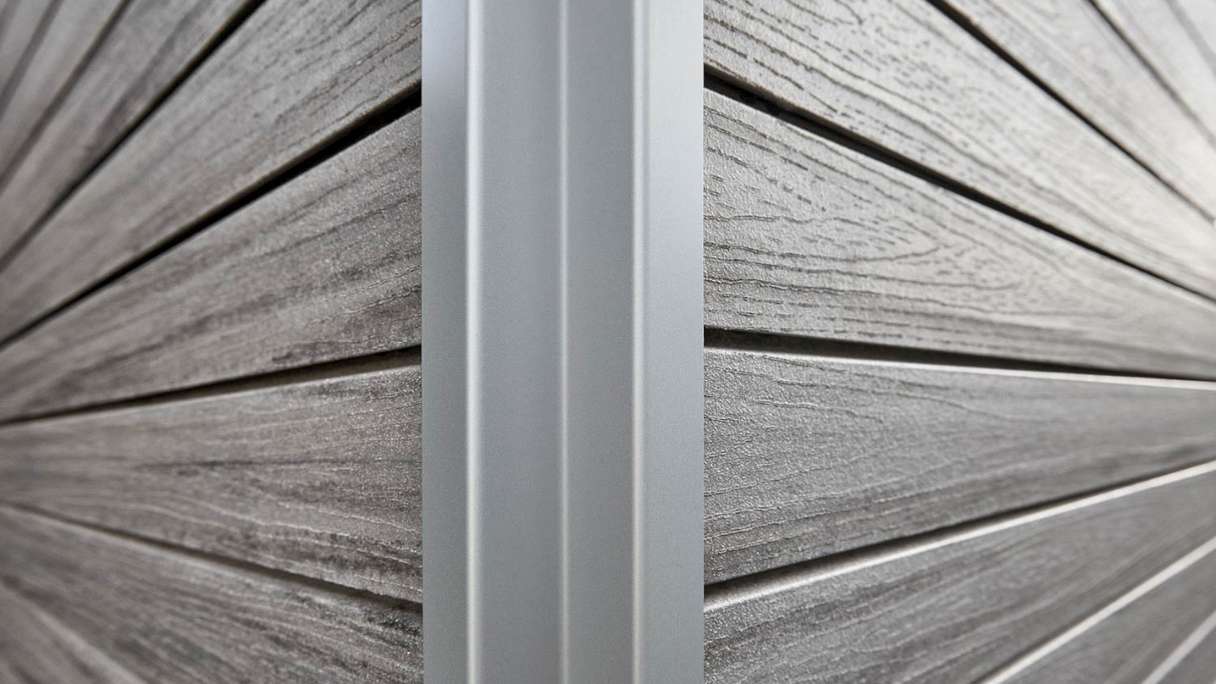 planeo Fassado - WPC rhombus strip facade cladding graphite grey