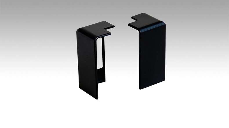 MEISTER outside corner self-adhesive for skirting board profile 15 MK | 15 F MK | 20 PK | 20 PK Aqua 2039 Black (800034-02-02039)