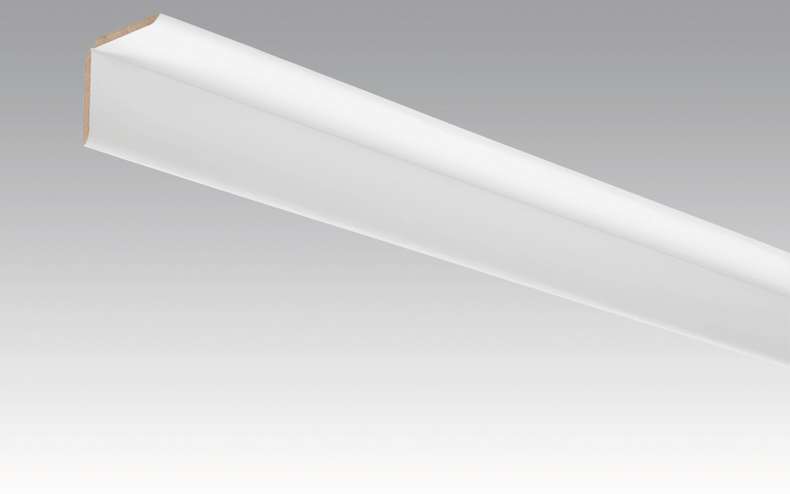 MEISTER Skirting Boards Pleated White paintable DF 2222 - 2380 x 70 x 3.5 mm (200033-2380-02222)
