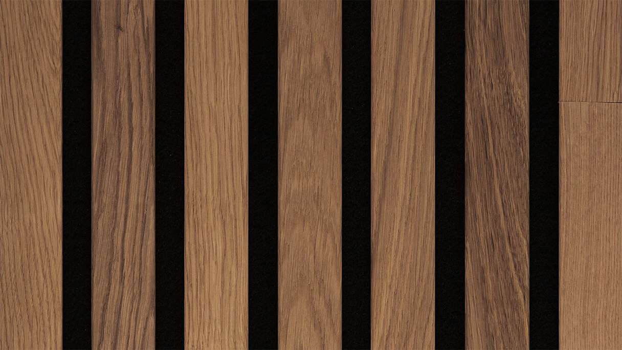 MEISTER acoustic panels Acoustic Sense WOOD - Brown oak 4312 - 260 x 33 cm