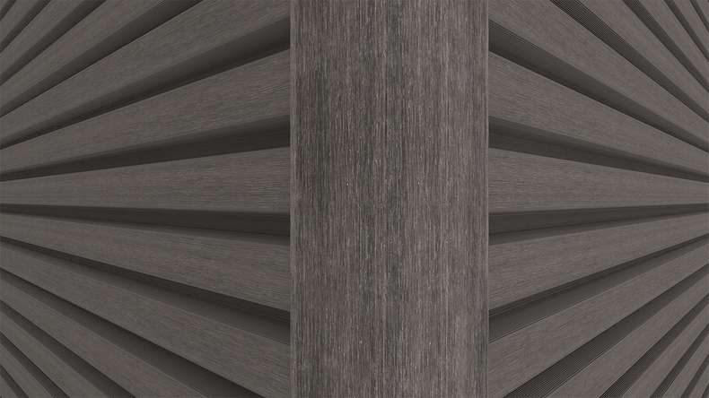 planeo LINEA – Aluminium CoEx external corner profile, dark grey, 3000 x 66 x 66 mm