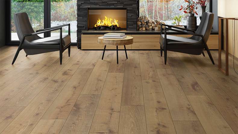 planeo design flooring - Eco P.U.R.E. XL 2m plank Rustic Oak | Impact sound insulation integrated (KRXL-6621)