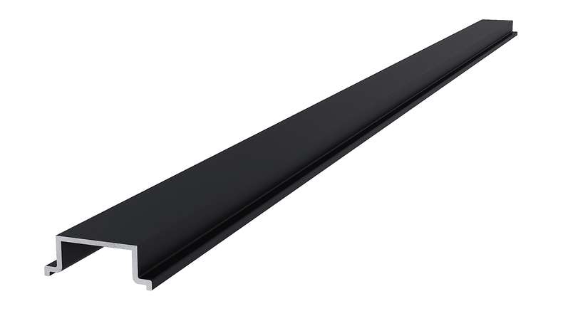 planeo aluminium post cover strip black 190 cm
