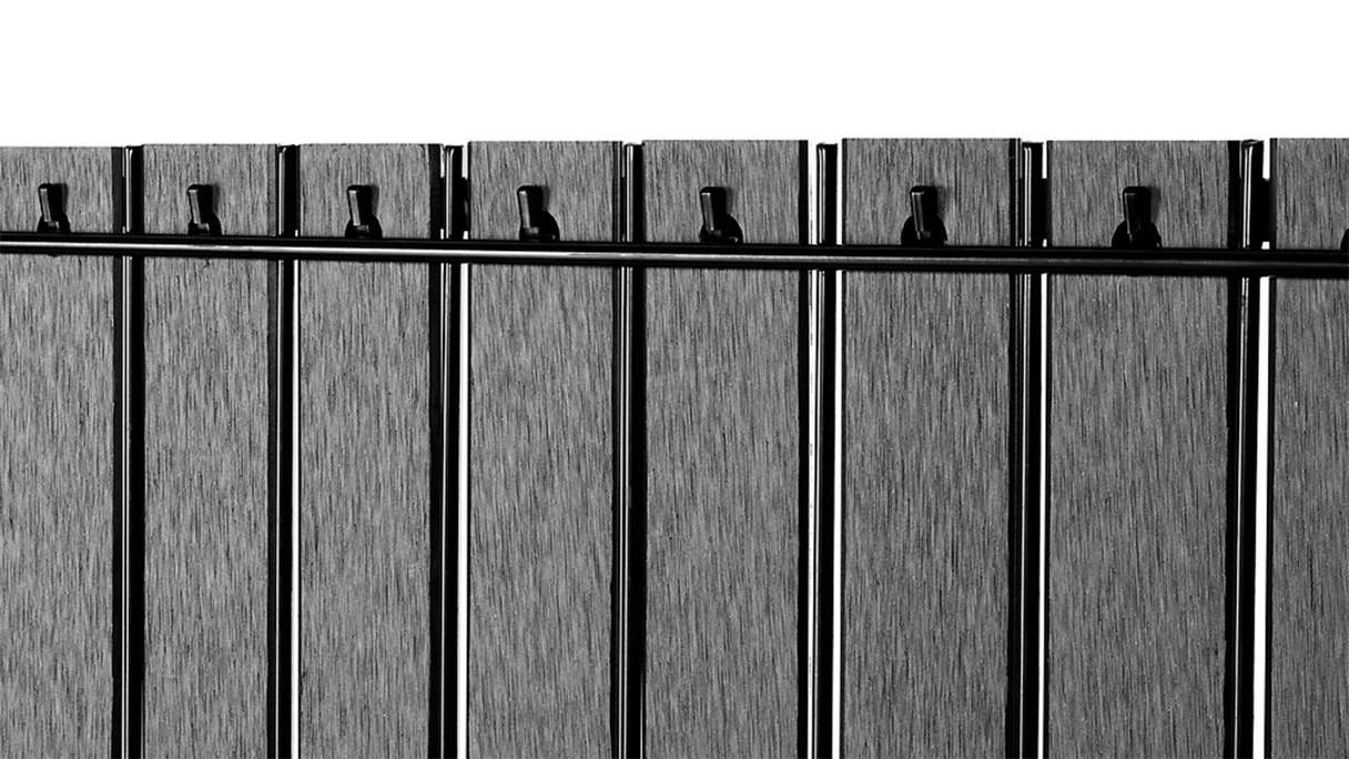 planeo WPC strip set - anthracite L 250 x H 123-183cm