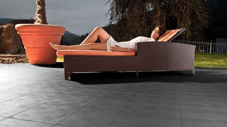 planeo click tile Floor - dark grey