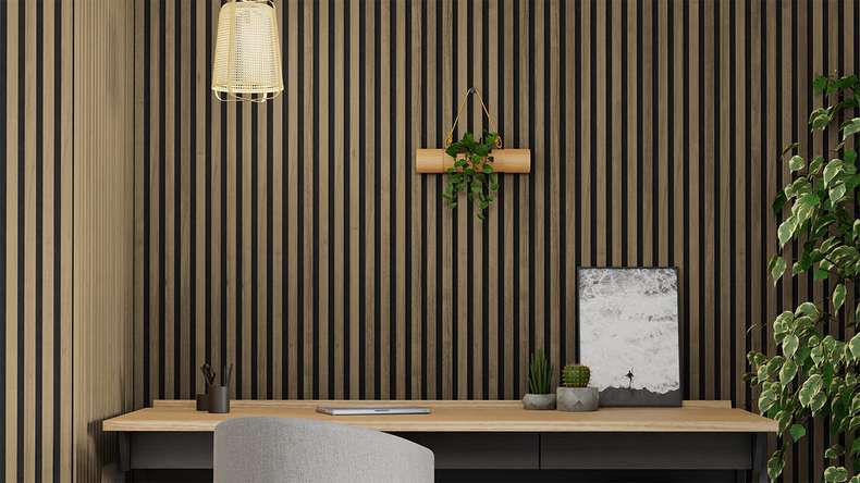 Skaben acoustic panels SilentWall Comfort - Rustic oak - 250 x 30 cm