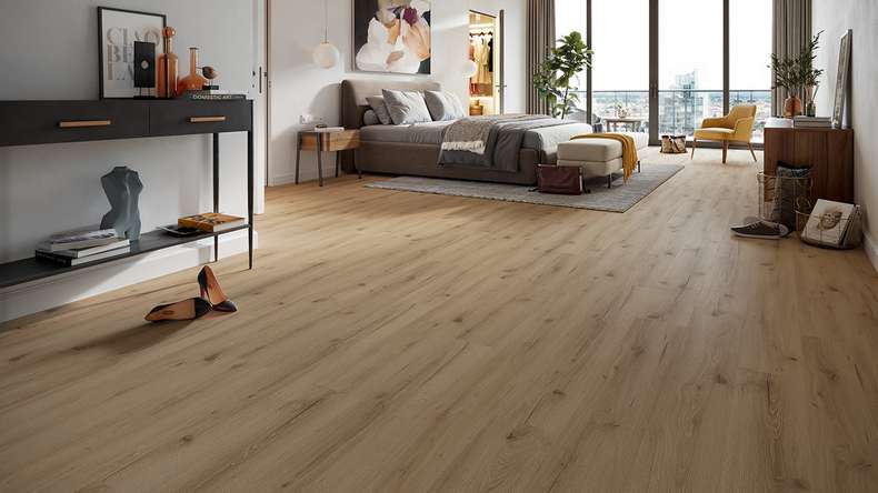 planeo Rigid Click Vinyl - HOMEtec Basic 30 IXPE Earth Oak | Impact sound insulation integrated (RP-E30-4)