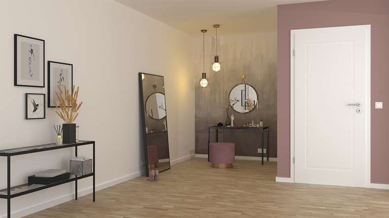 planeo design interior door PUREA Essence 1 white lacquer 9003 design edge | lacquered - 1985 x 610|735|860|985 mm