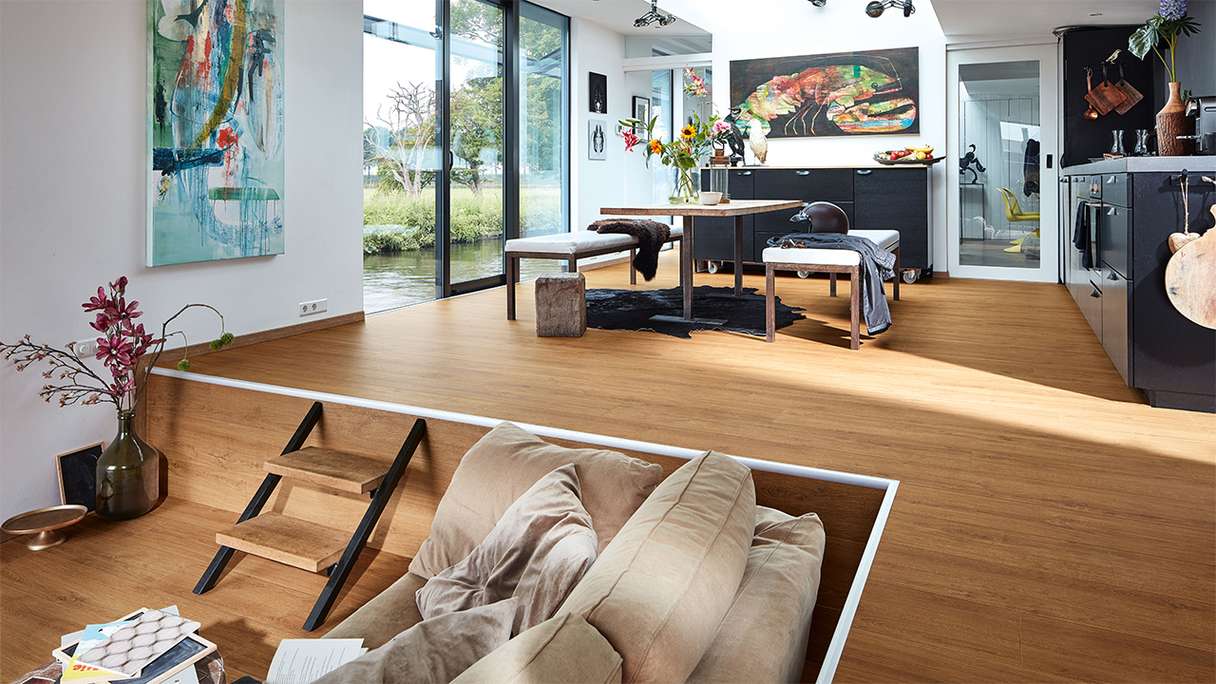 MEISTER Design flooring MeisterDesign. next DD 500 S - 06999 Golden Oak | Impact sound insulation integrated (400054-1287220-06999)