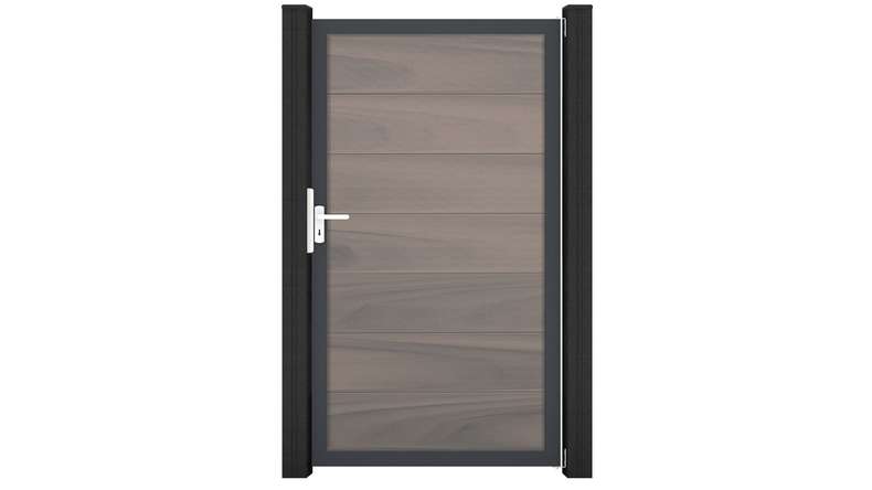 planeo Solid Grande - universal door Bi-Color co-ex with anthracite aluminium frame 180x100x4cm