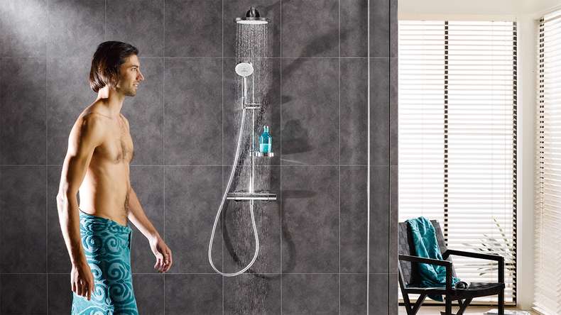 planeo StrongWall - Wall panelling plastic graphite 65 x 37.5 cm