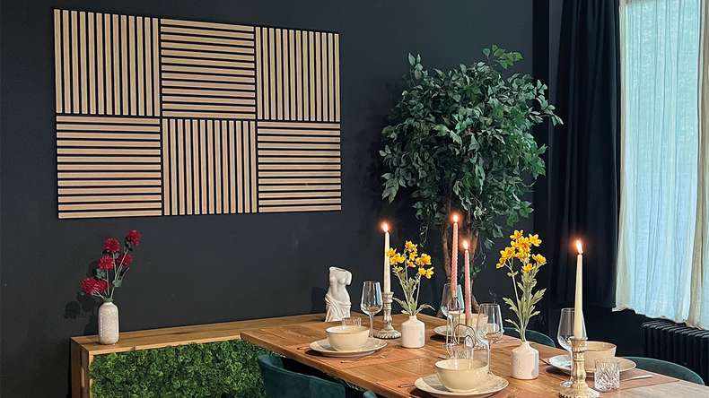 planeo acoustic panel - MixWall Timber Solid Althea Oak 52 x 52 cm | real wood veneer MDF (PLMW-10311C)