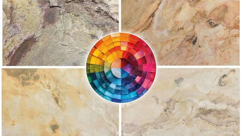 planeo EVOLITH Slate&Stone - Natural stone wall cladding Autumn Drift 1220 x 610 mm