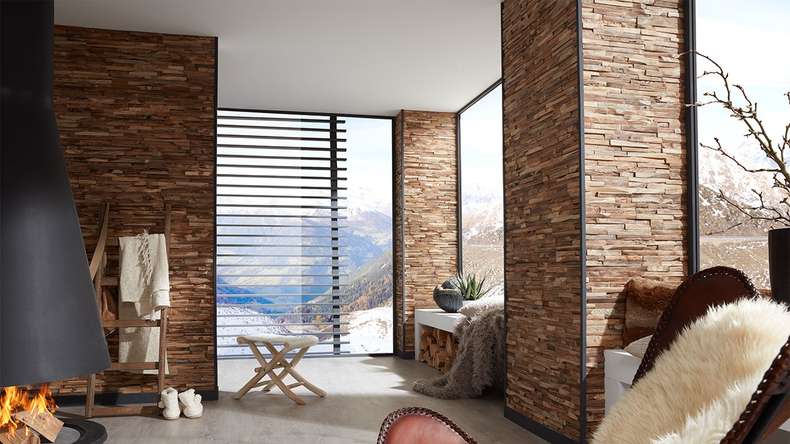 Skaben WoodWall - Teakwood Chic Nature