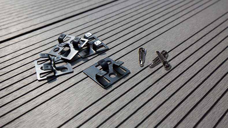 planeo decking clip stainless steel approx. 4mm joint - 100 pcs. incl. screws