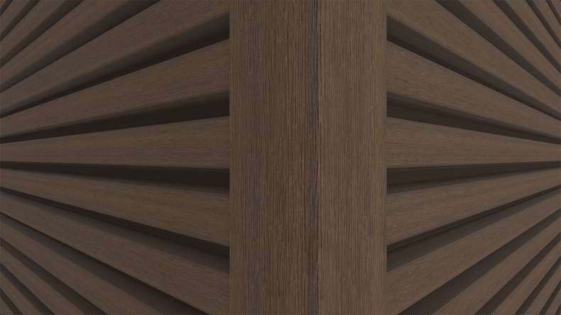 planeo LINEA Slim – WPC CoEx cladding, Ipe Brown, 2900 x 215 mm