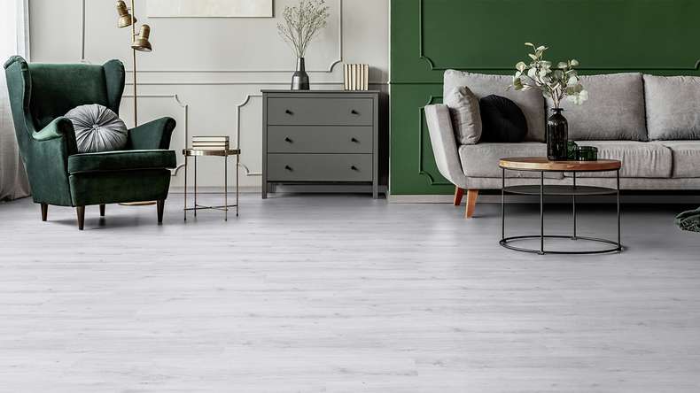 Gerflor Klick Vinyl - Senso Premium Rigid Acoustic Sunny white | Impact sound insulation integrated (39470286)
