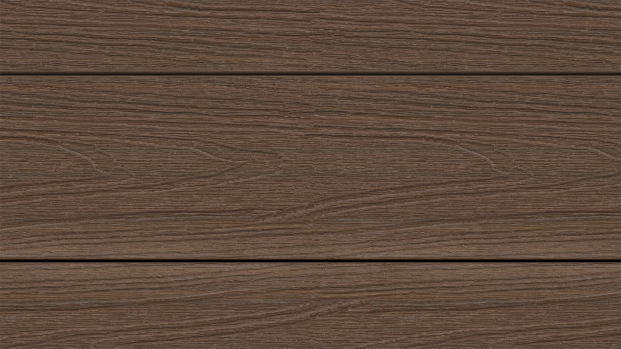 planeo UNIDeck – WPC CoEx-coated decking board, Ipe Brown, 3m – textured/smooth brushed