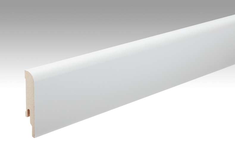 MEISTER skirting boards Uni white glossy DF 324 - 2380 x 80 x 16 mm (200006-2380-00324)