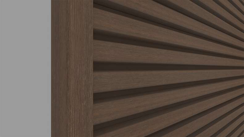planeo LINEA Slim – WPC CoEx cladding, Ipe Brown, 2900 x 215 mm