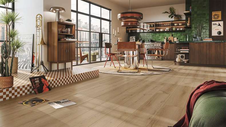 MEISTER design flooring rigid vinyl RM 500 S - 20202 Torch song | Impact sound insulation integrated (400050-1522225-20202)